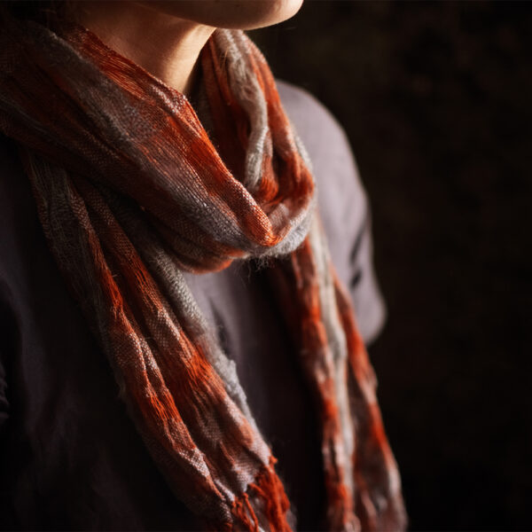 Crinkle Scarf - Rust