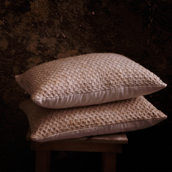 Oudebosch Honeycomb Cushion Ivory